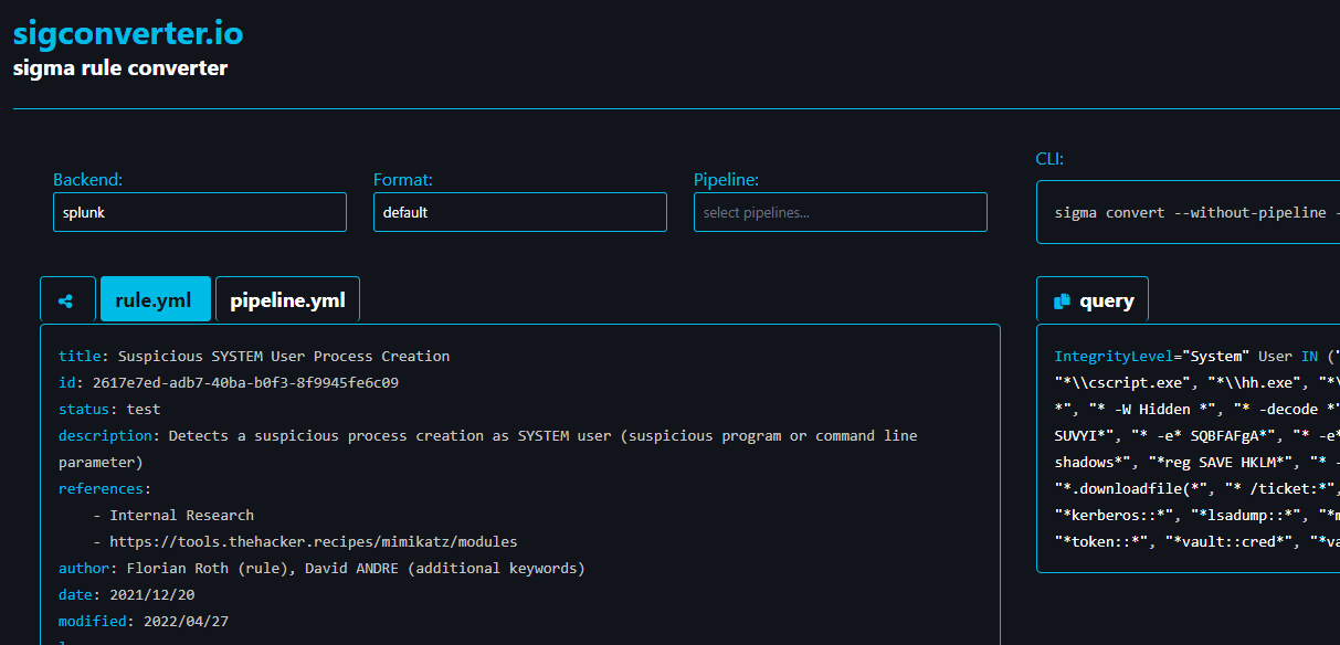 Sigma Open Source Conversion Tool